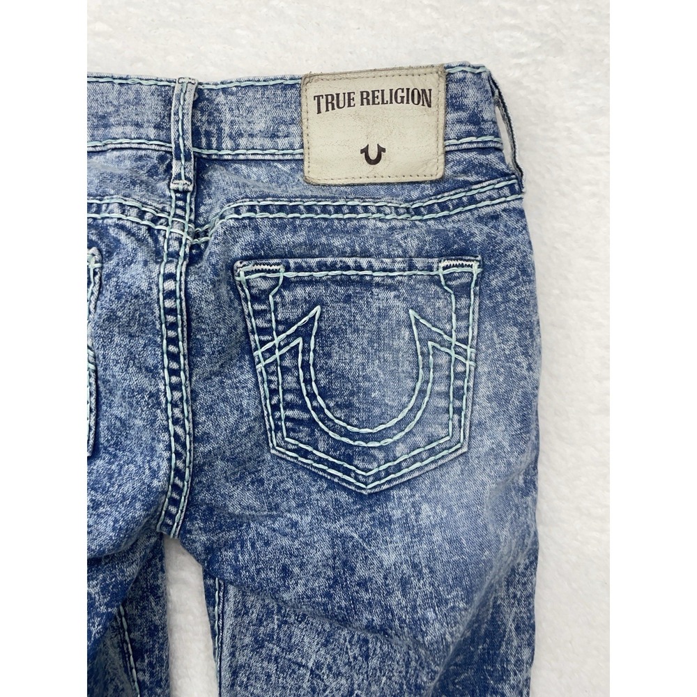 True‎ Religion Jeans Womens 25 Casey Skinny Denim Blue Acid Wash Zip Pants 25x30 - Picture 9 of 9